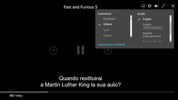Come attivare i sottotitoli su Amazon Prime Video