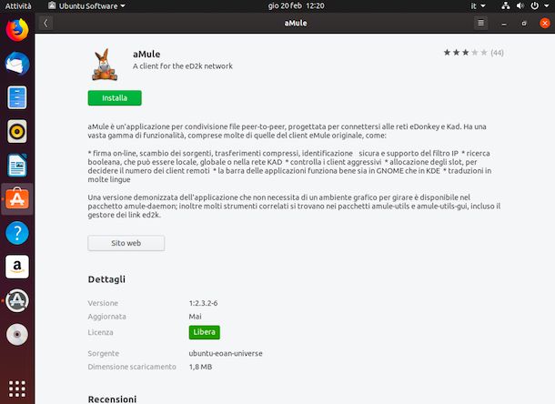 Installazione aMule su Ubuntu