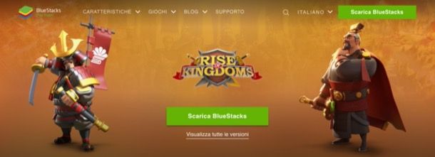 Home page di BlueStacks