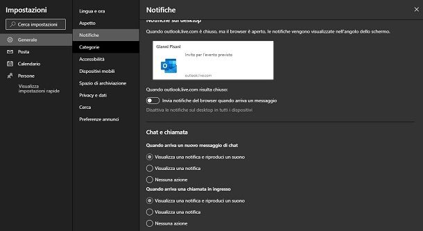 Disattivare notifiche Skype da Outlook