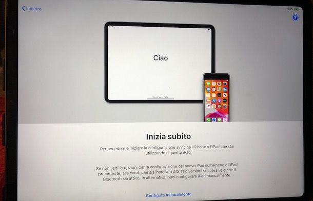 Configurazione iniziale Face ID