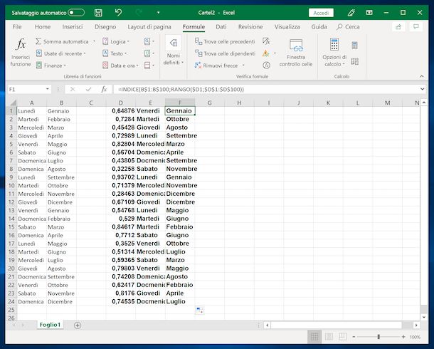Sorteggiare con Excel da computer