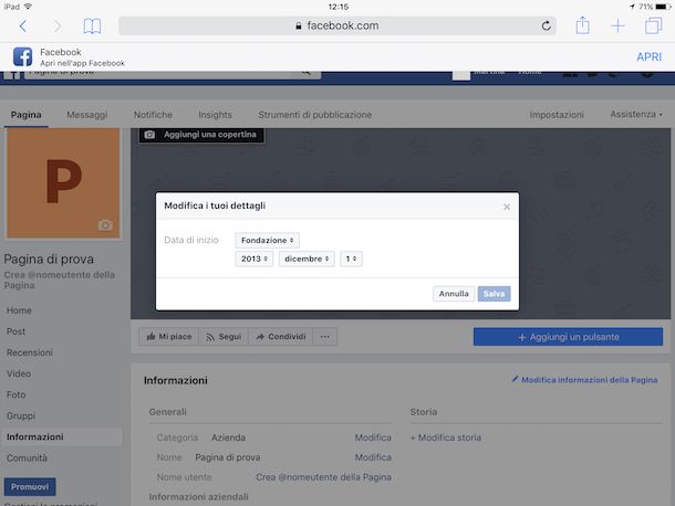 Come mostrare la data di nascita su Facebook