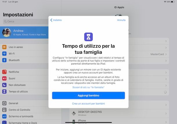 Come configurare iPad per bambini