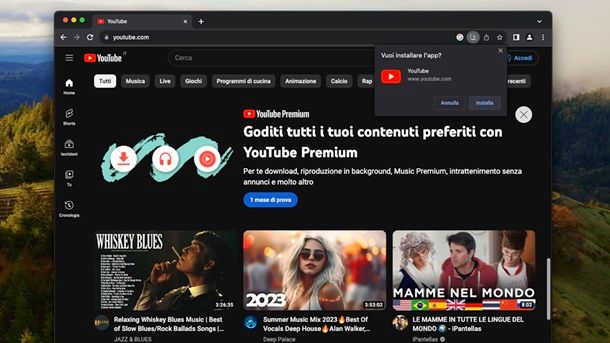 YouTube PWA Google Chrome