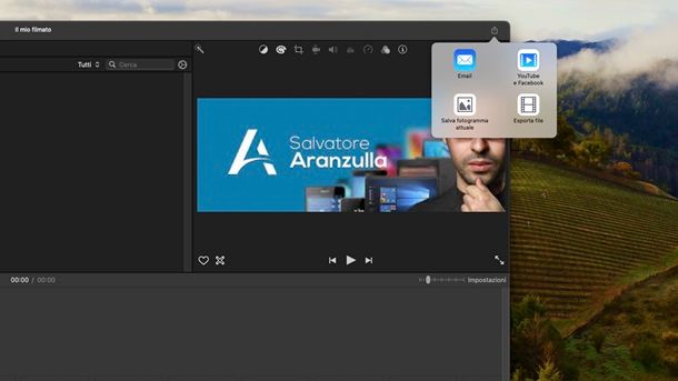 iMovie Esportare per YouTube
