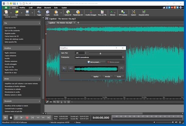 Come alzare il volume di una canzone