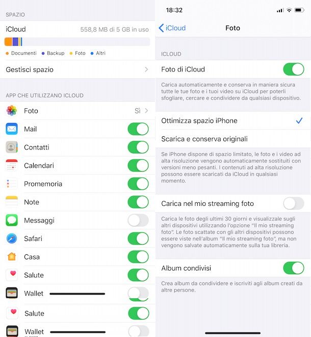 Come salvare su iCloud le foto