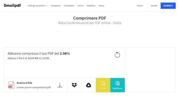 Come zippare un PDF