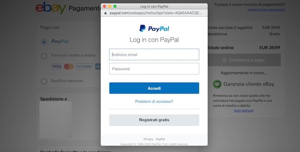 Come pagare su eBay con PayPal