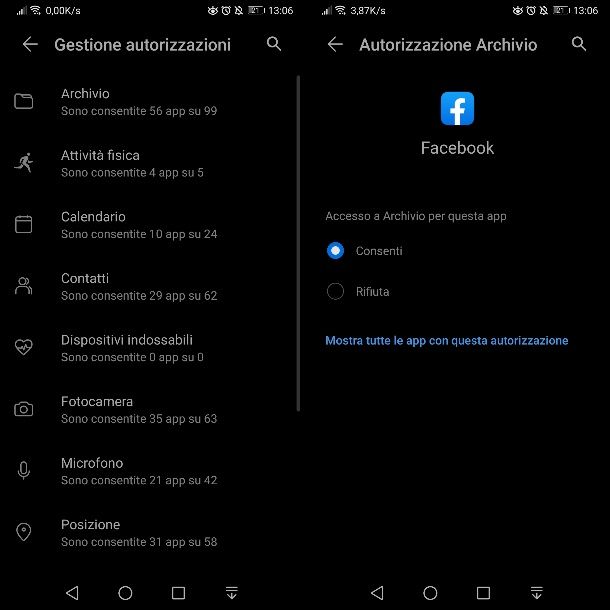 Come permettere a Facebook di accedere alle foto su Android