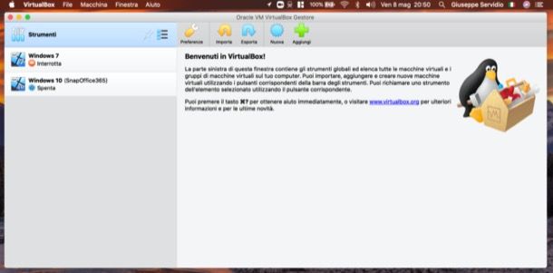 Configurare VirtualBox