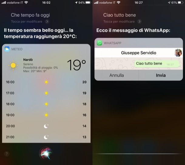 Dialogare con Siri su iPhone