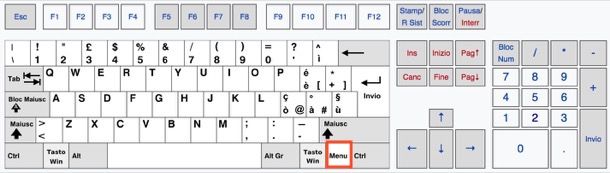 Come premere il tasto destro del mouse con la tastiera