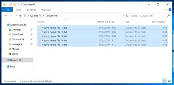 Cambiar nome file su Windows