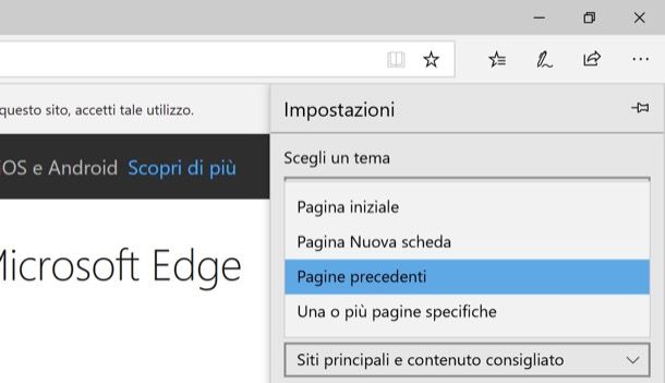 Riavviare Edge