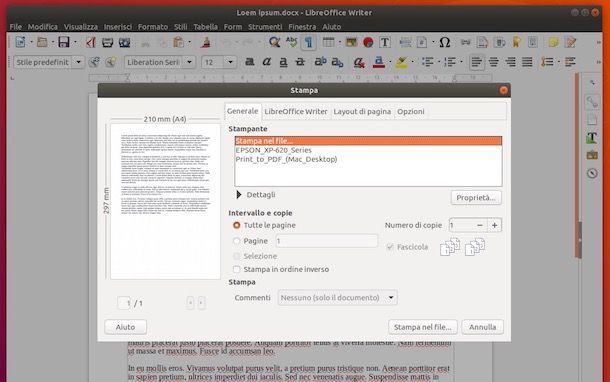 Come salvare un documento in PDF