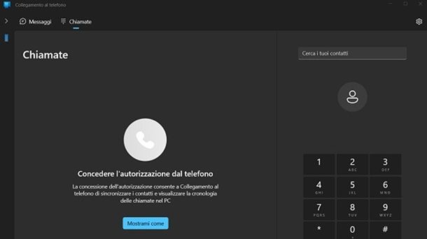 Programmi per chiamare da PC a cellulare Collegamento al telefono Windows 11