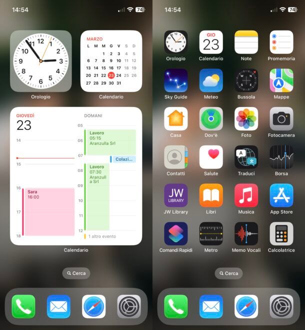 Riordinare icone su home screen iPhone