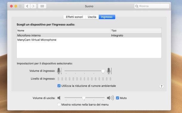 Microfono macOS