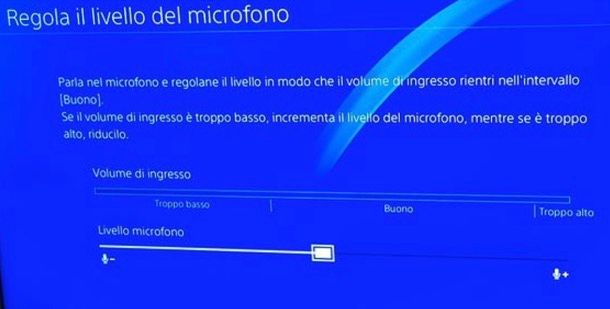 PS4 regolazione del volume