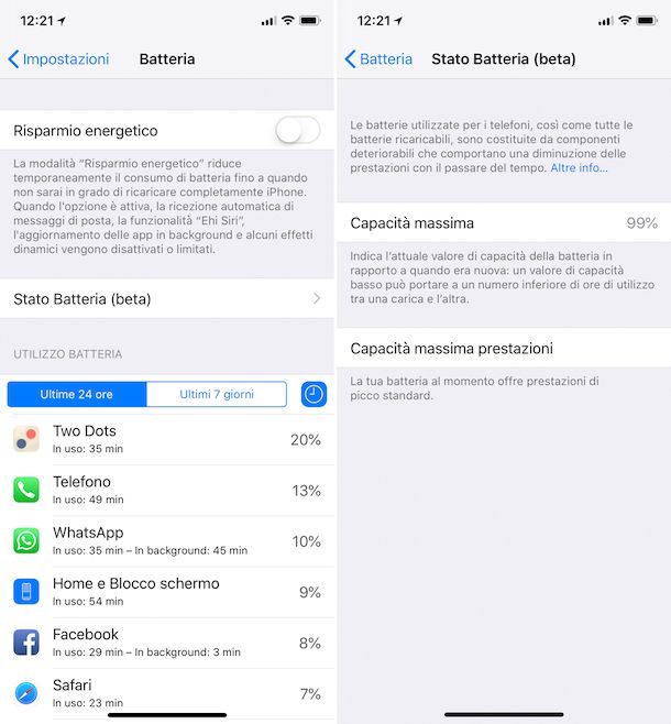 Come economizzare batteria iPhone