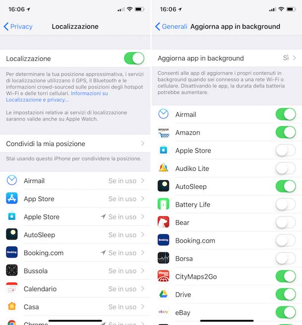 Come economizzare batteria iPhone