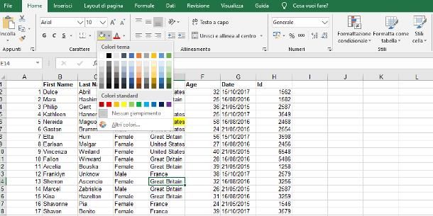 Come evidenziare celle Excel