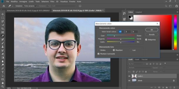 Sovrapporre due immagini su Photoshop