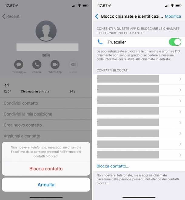 Come escludere chiamate su iPhone