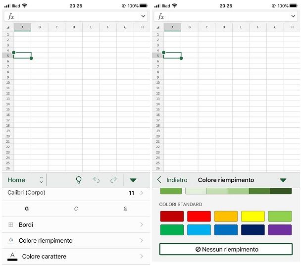 Come evidenziare le celle su Excel