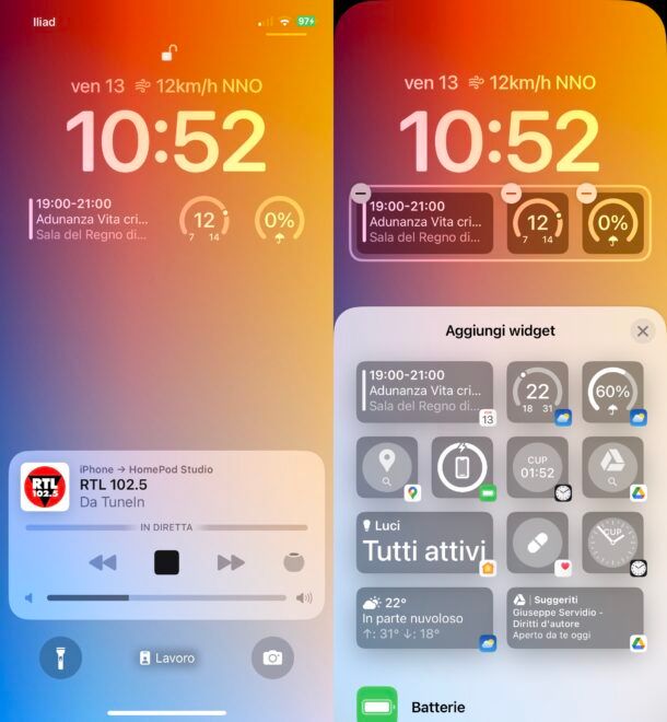 Personalizzare la schermata di blocco su iOS