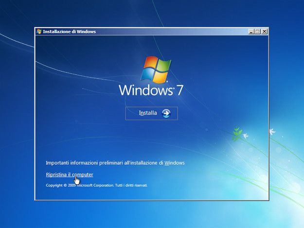 Installazione Windows 7