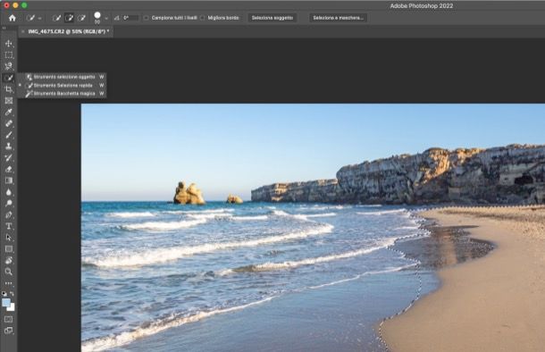 Strumenti di selezione automatici di Photoshop