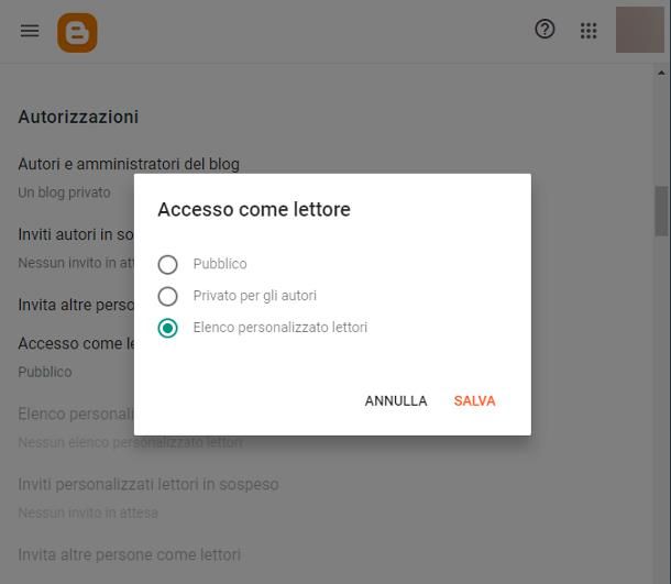 Come creare un blog privato gratis su Blogger