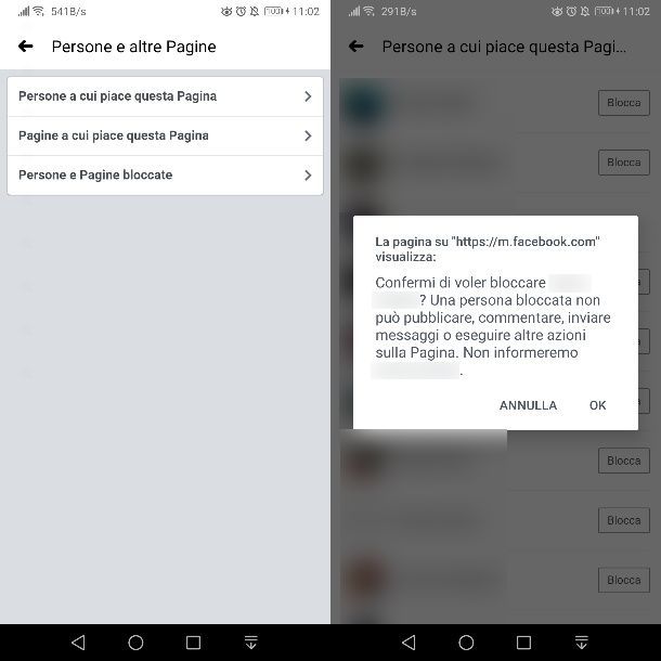 Bannare un fan da una pagina Facebook da app