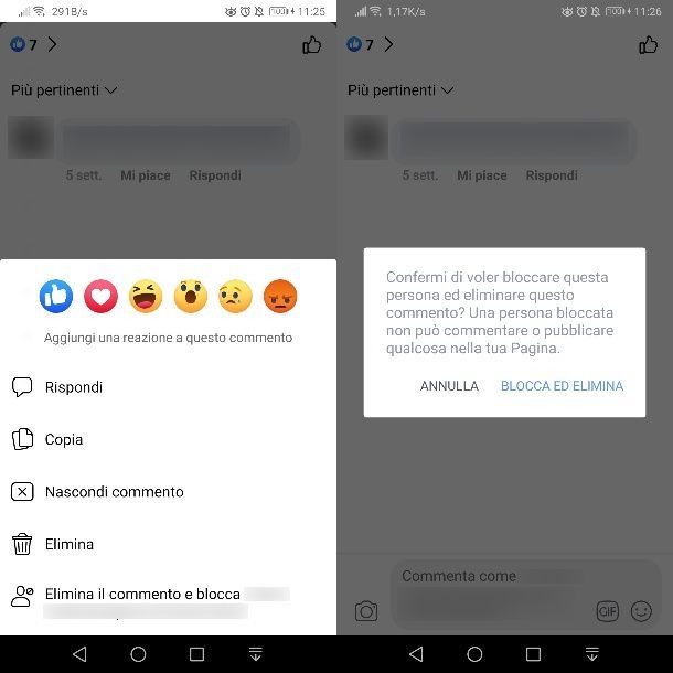 Bannare un utente dai commenti di una pagina Facebook da app