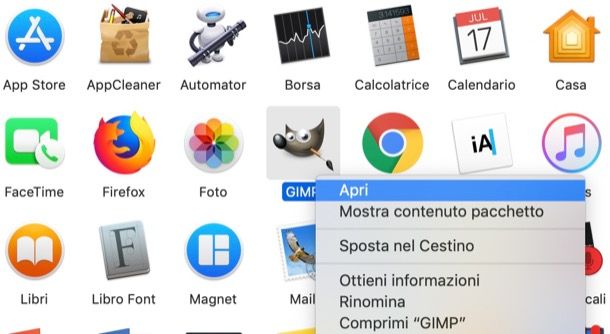Download GIMP su Mac