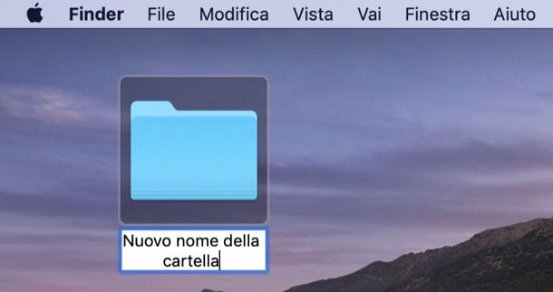 Rinominare cartella su Mac