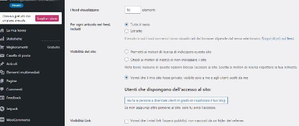 Come creare un blog privato