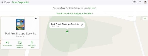 Localizzare iPad rubato online