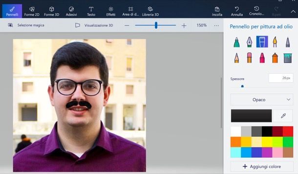 Modificare foto con Paint 3D