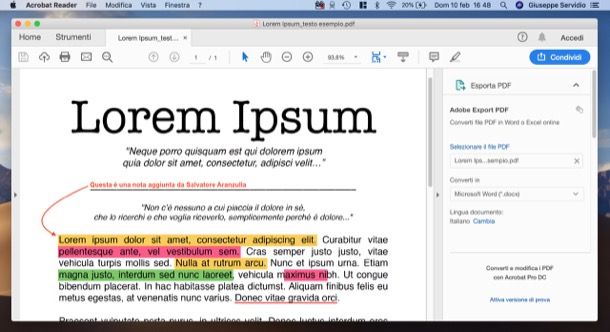 Come editare un PDF con Mac