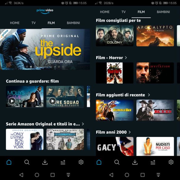 Vedere film su Amazon Prime Video