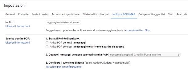 Come deviare mail su Gmail