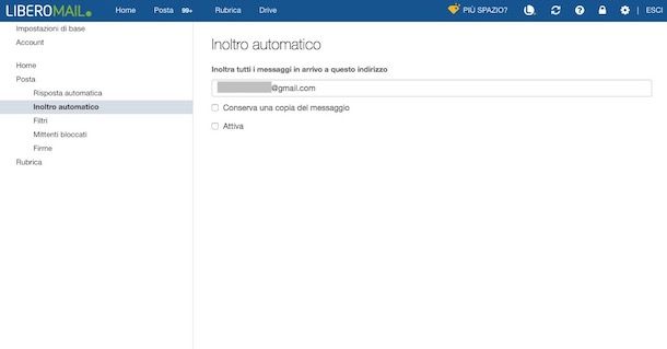 Come deviare mail su Gmail