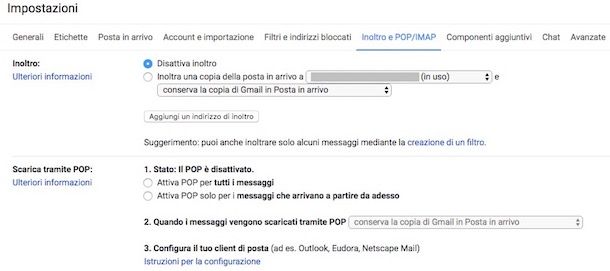 Come deviare mail su Gmail