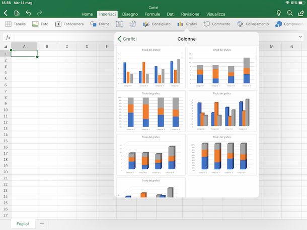 Excel su iPad