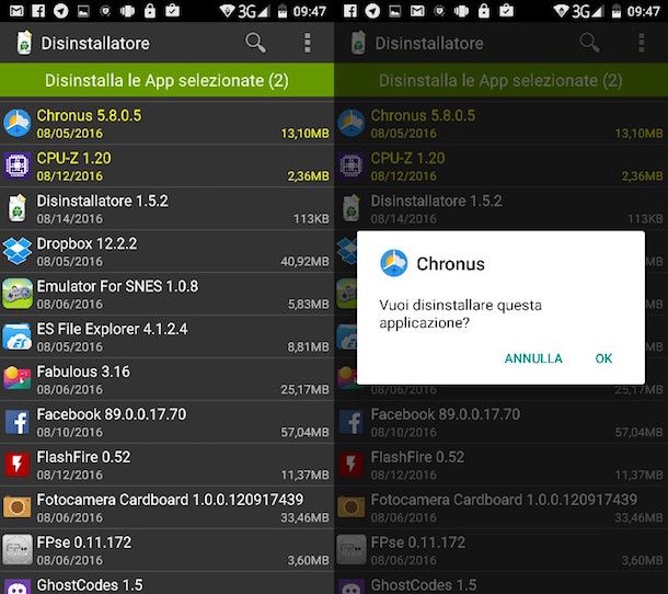 Come disinstallare un programma su Android
