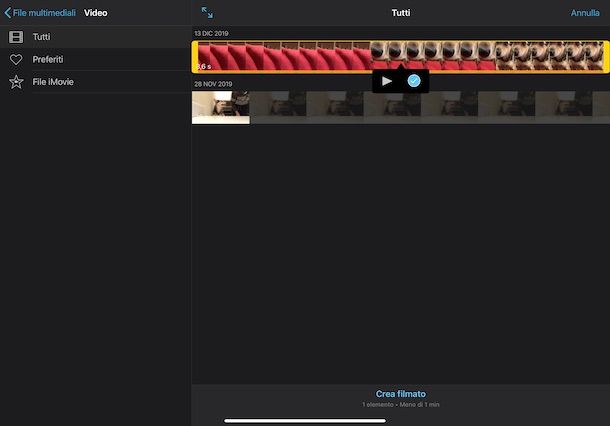 Come importare un video su iMovie da iPad